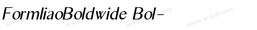 FormliaoBoldwide Bol字体转换